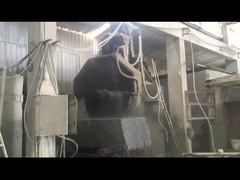 水力単腕多刃ブロックカット機 四柱構造